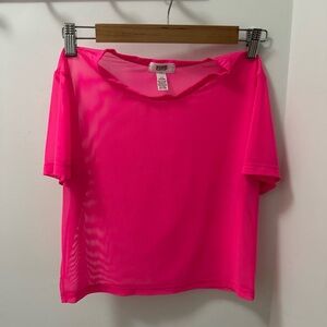 Women's Mesh Crop Top by PINK Victoria's Secret L